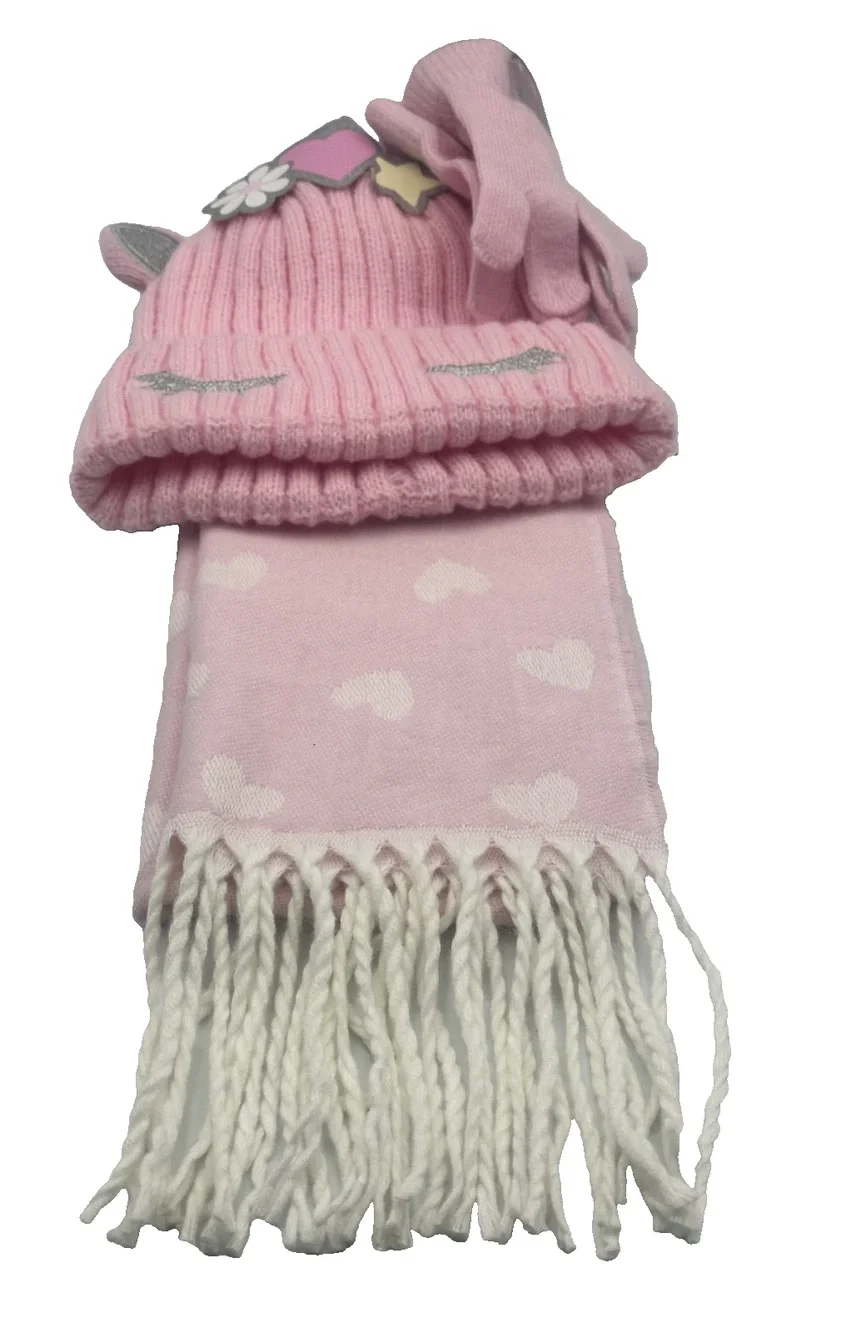 Girls Winter Accessories Set- Chasing Rainbows Unicorns